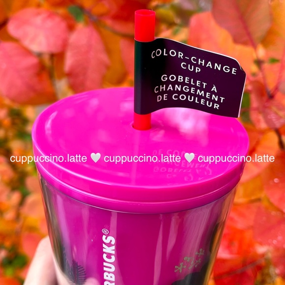 ❤️LAST🎄Starbucks Magenta Purple Winter 2021 Holiday Pinecone Color Changing Cup - Picture 4 of 6